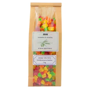 Papaja kandyzowana kolorowa kostka 1kg
